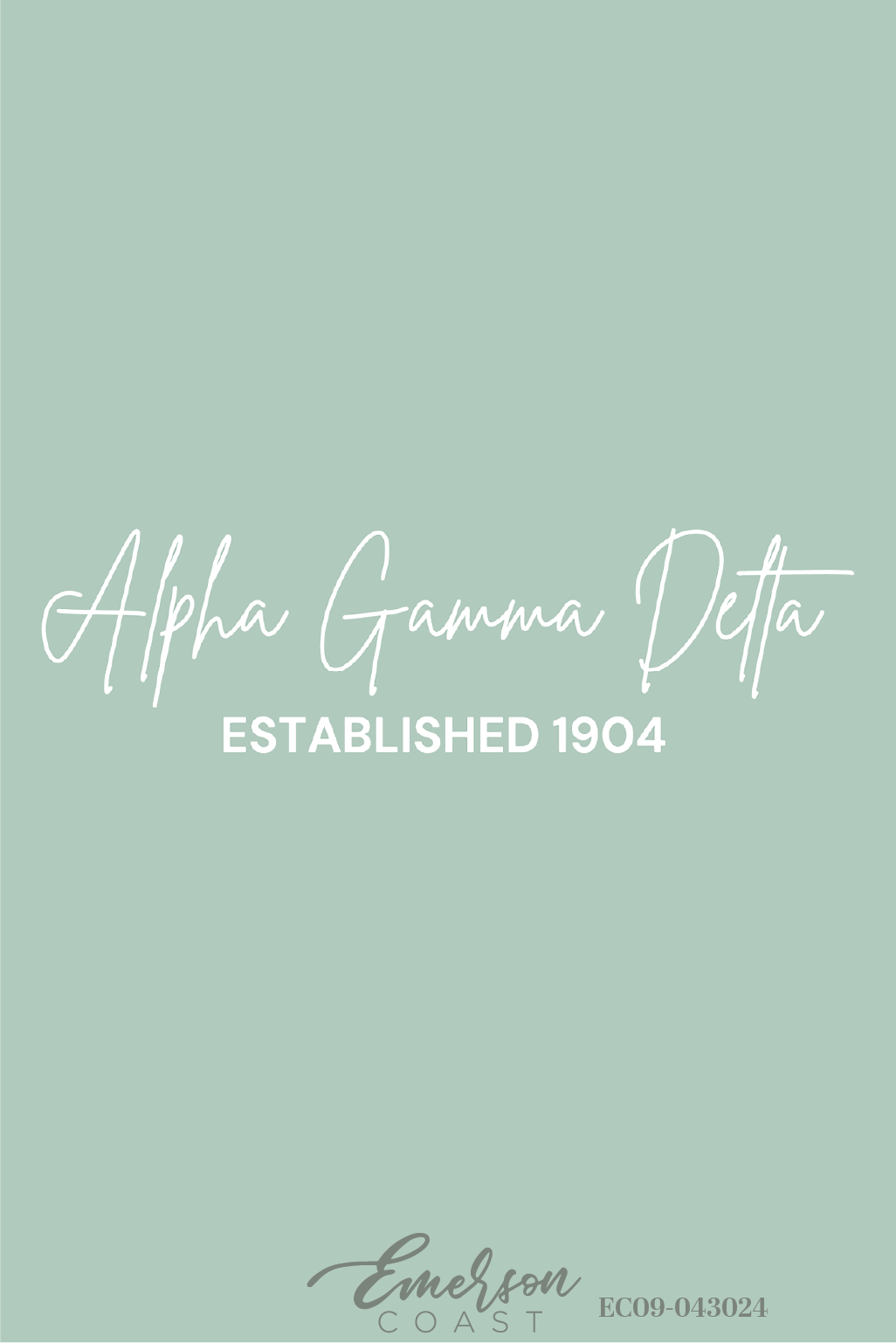 Alpha Gamma Delta Sage Green Recruitment Tee
