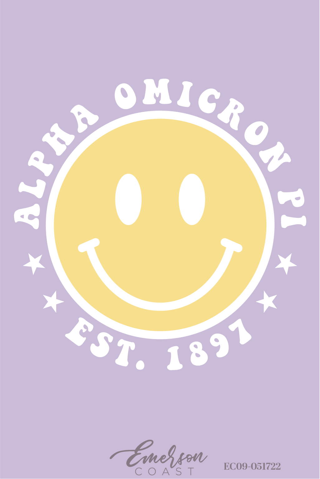 Pi Smiley Face Alpha Omicron Pi Smiley Face PR Tshirt for Fans - Emerson Coast