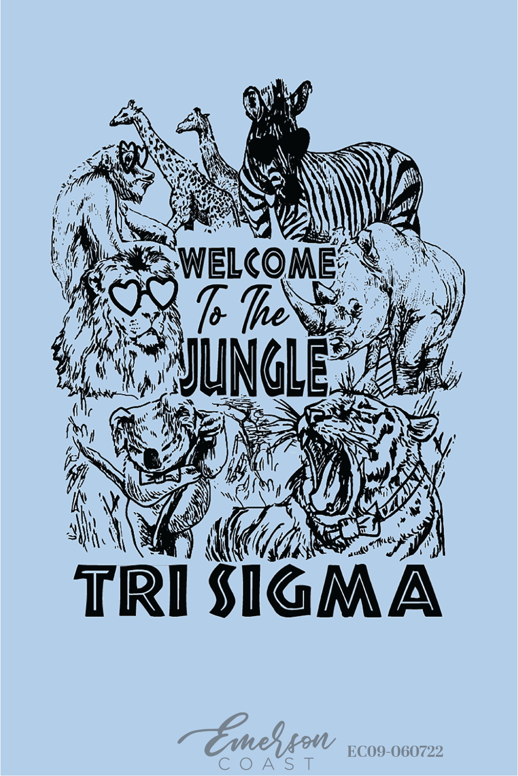 Sigma Sigma Sigma Welcome To The Jungle Bid Day T-Shirt