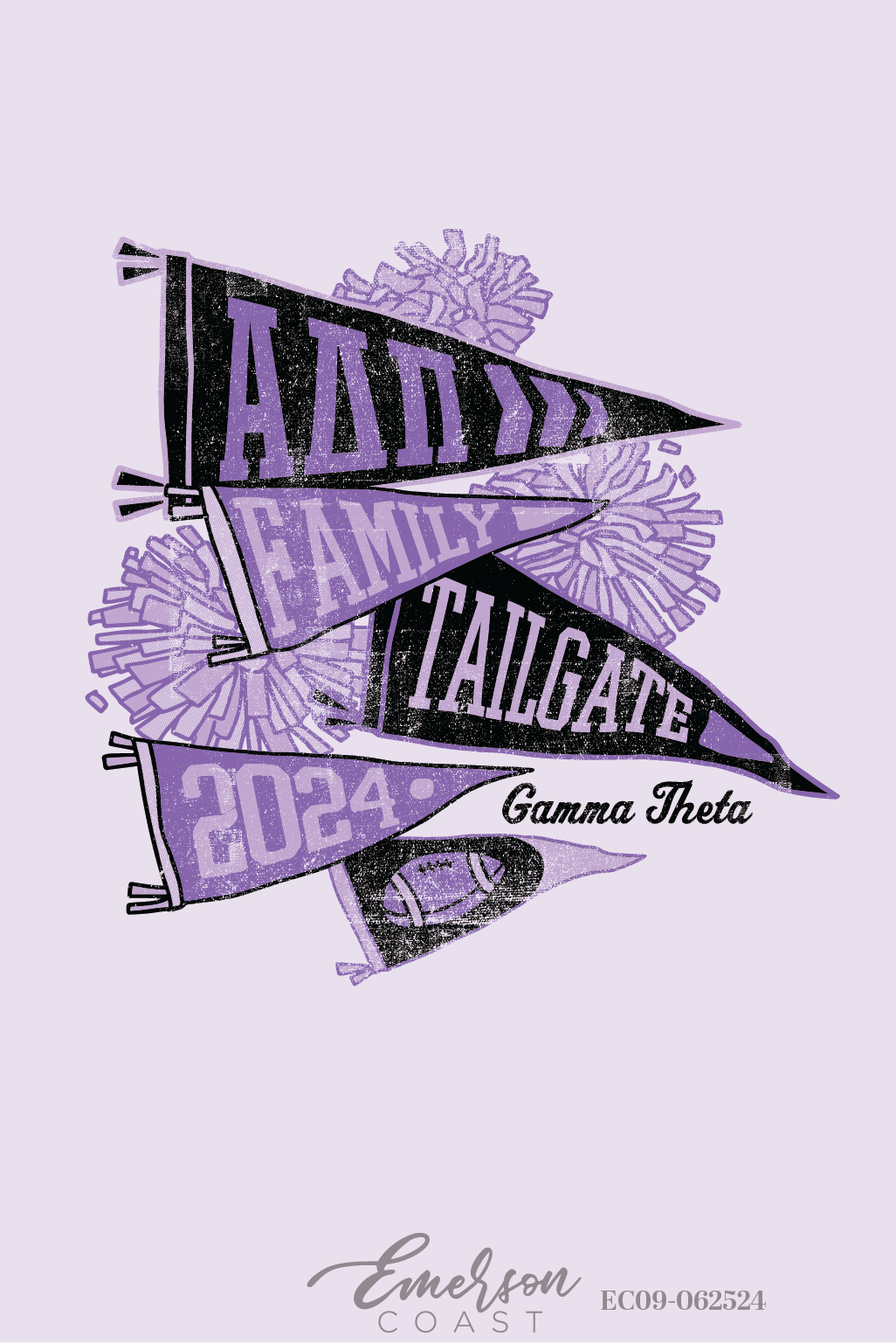 Alpha Delta Pi University Of Mount Union Family Tailgate Pennants T-Shirt