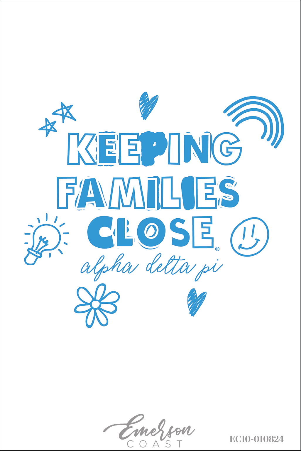 Alpha Delta Pi Keeping Families Close Doodle Tee