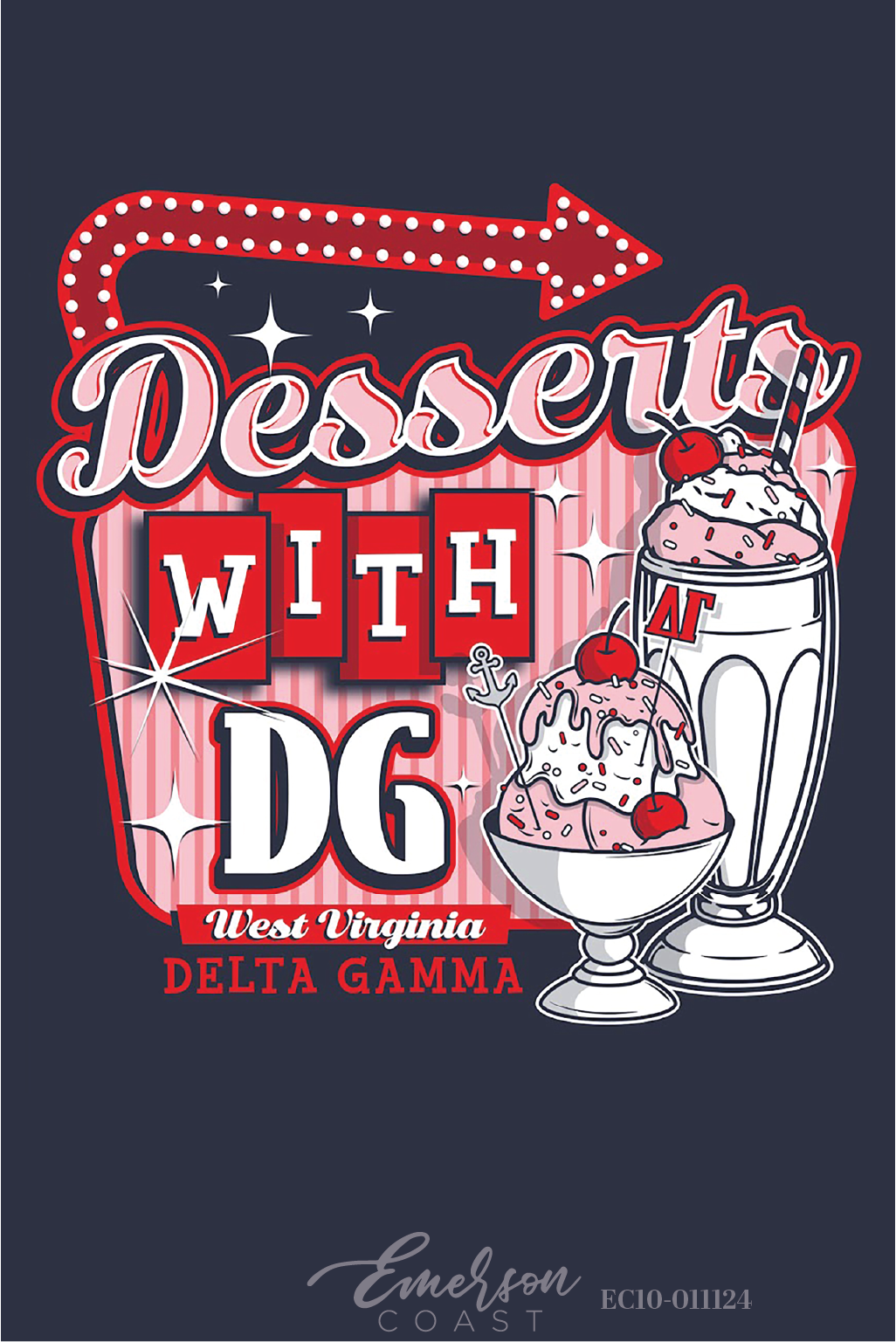 Delta Gamma Deserts With DG Philanthropy T-Shirt