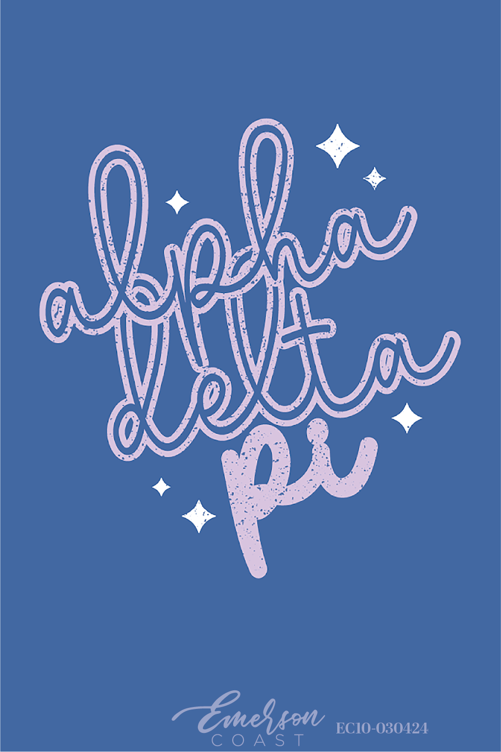 Alpha Delta Pi Blue Sparkle Bid Day T-Shirt