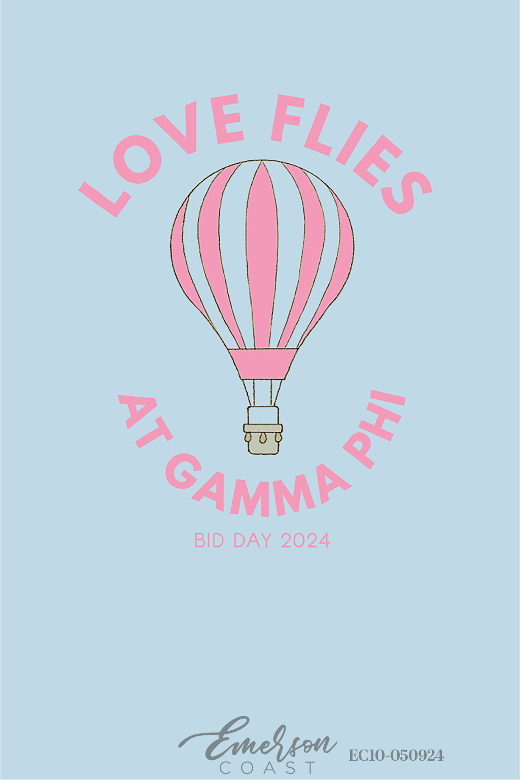 Gamma Phi Beta Love Flies Bid Day T-Shirt