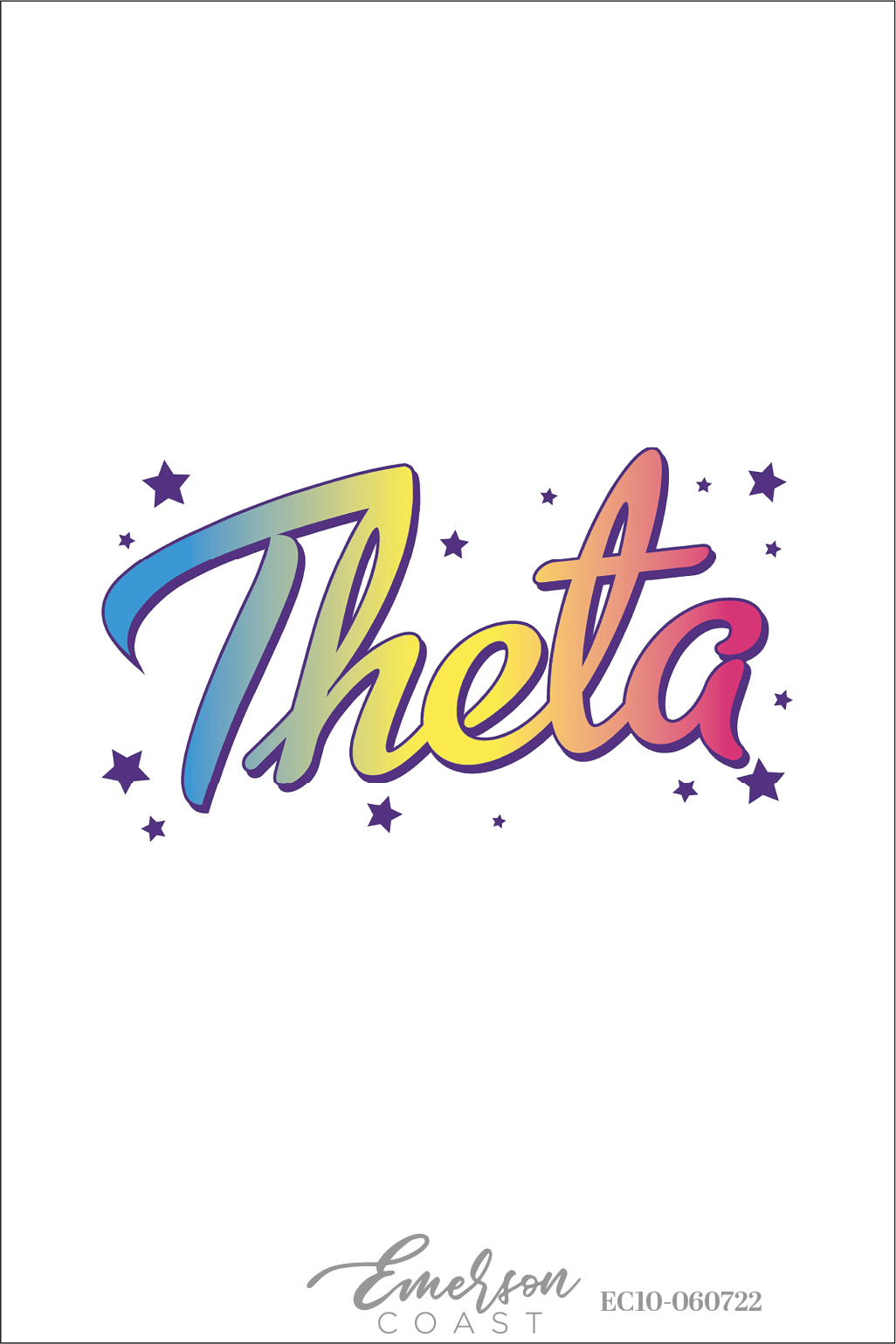 Kappa Alpha Theta Rainbow Y2K Bid Day T-Shirt