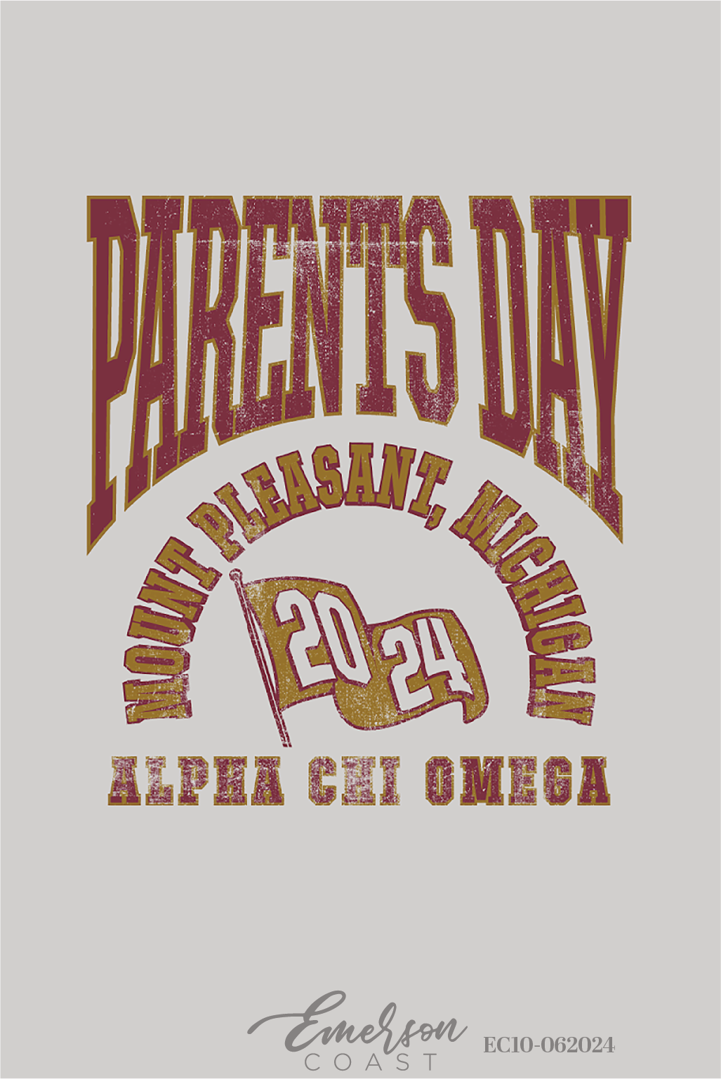 Alpha Chi Omega Central Michigan University Parents Day T-Shirt