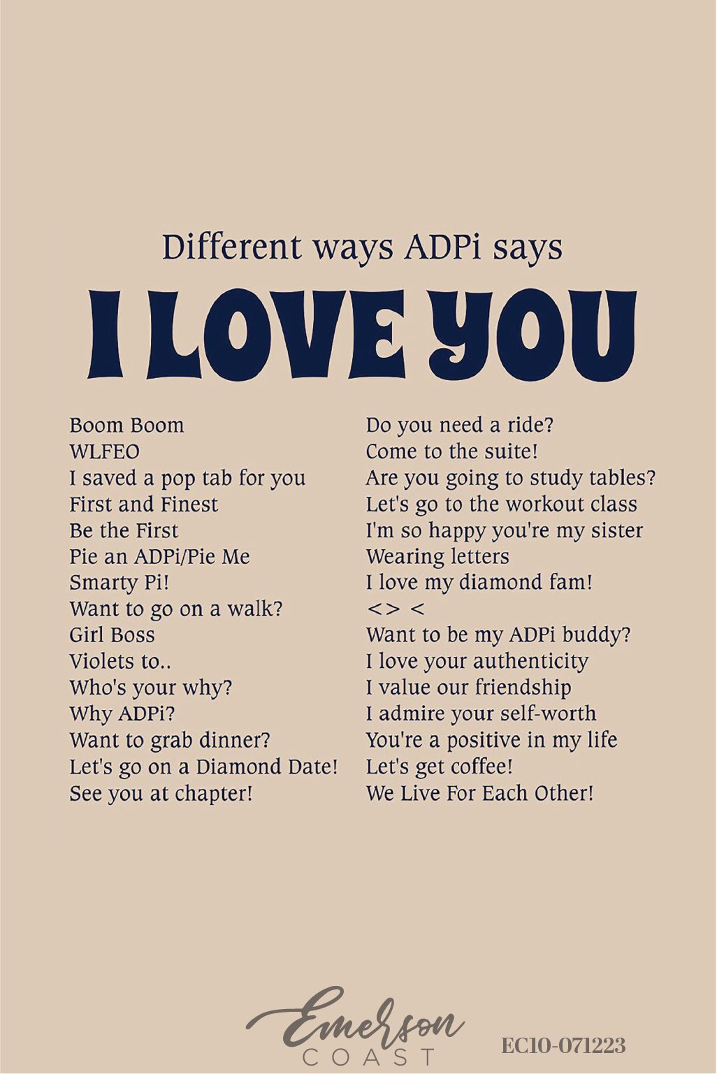 Alpha Delta Pi Spirit Week Tee