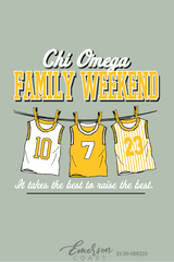Chi Omega George Mason University Family Weekend Basketball T-Shirt
