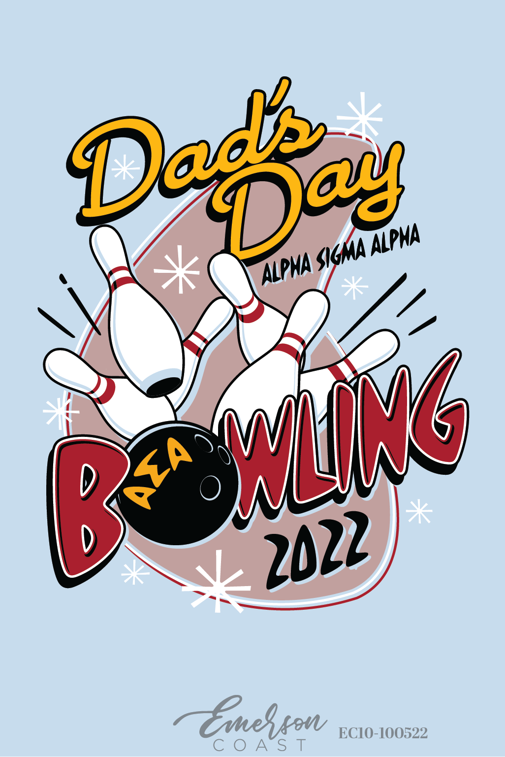 Alpha Sigma Alpha University Of Texas At San Antonio Dad's Day Bowling T-Shirt