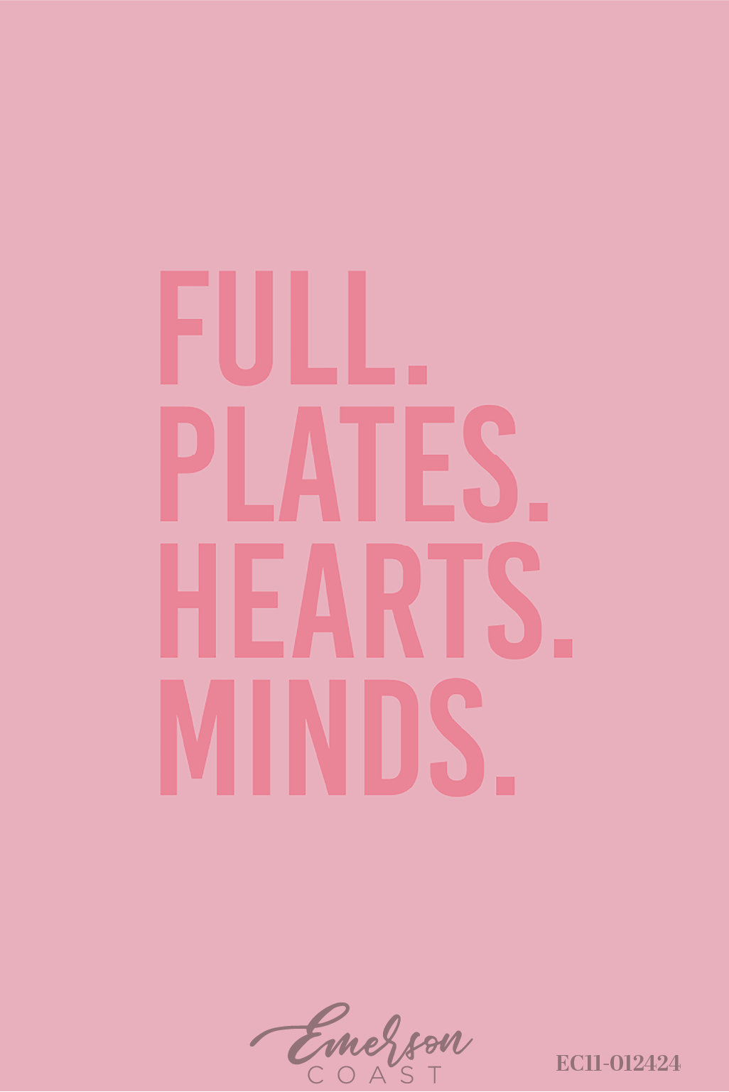 Alpha Gamma Delta Pink Full Plates Hearts Minds Tee