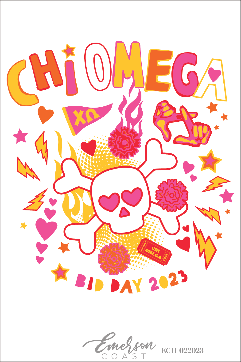 Chi Omega State Of Mind Bid Day T-Shirt
