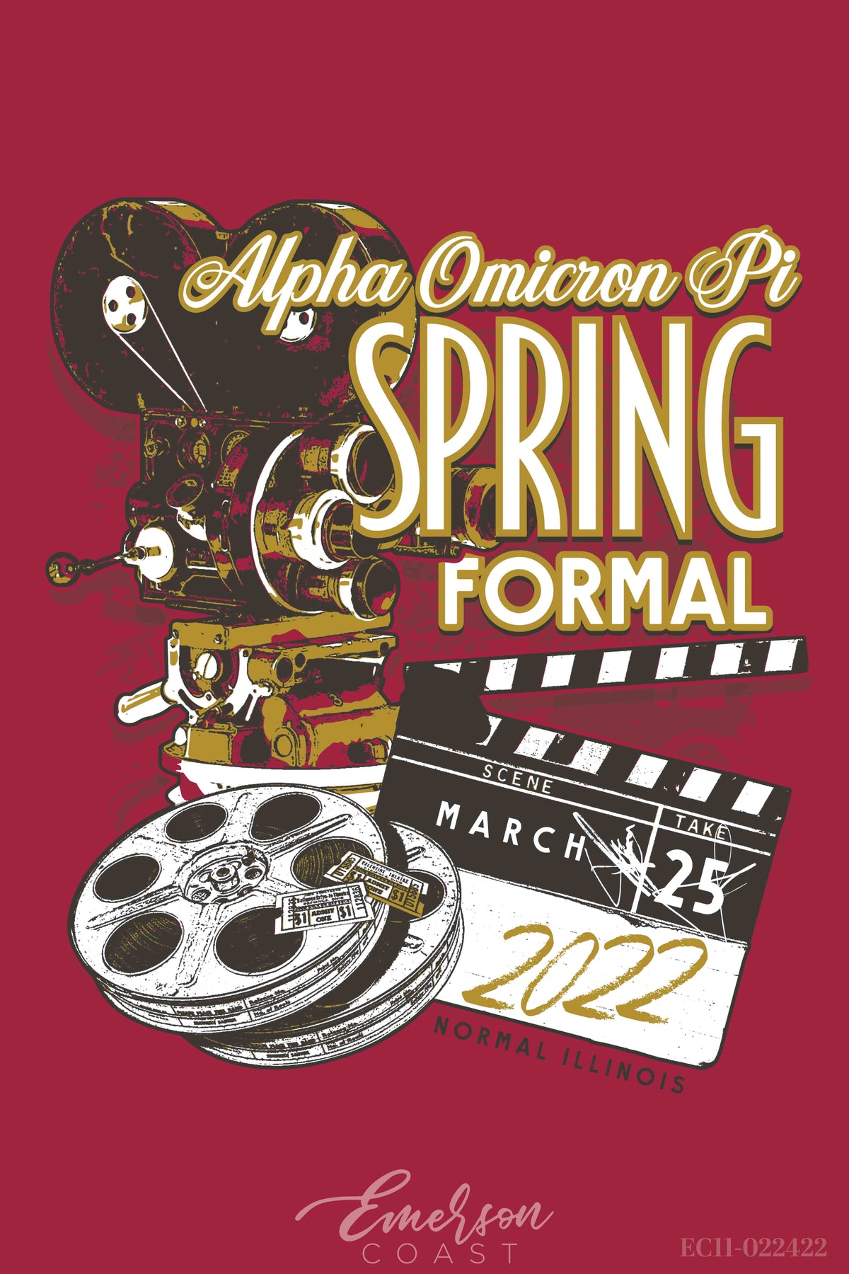 Alpha Omicron Pi Illinois State University Semi Formal T-shirt