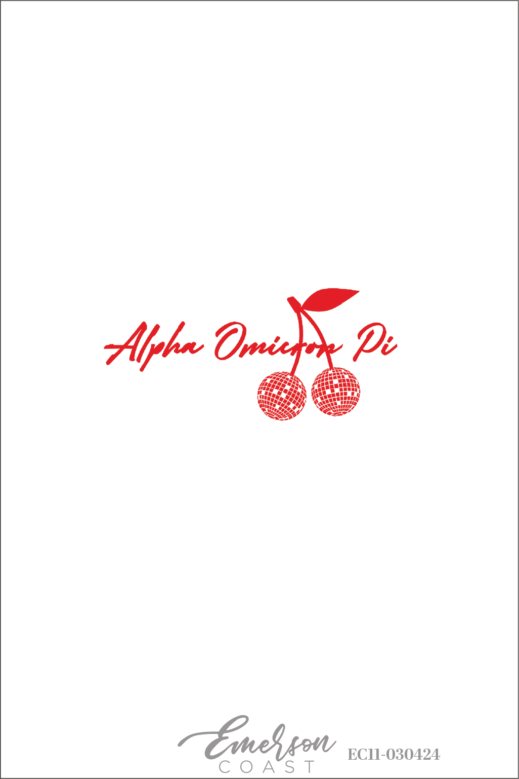Alpha Omicron Pi Cherry On Top Bid Day T-Shirt