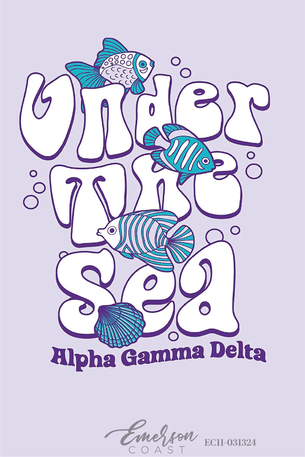 Alpha Gamma Delta Under The Sea Bid Day T-Shirt