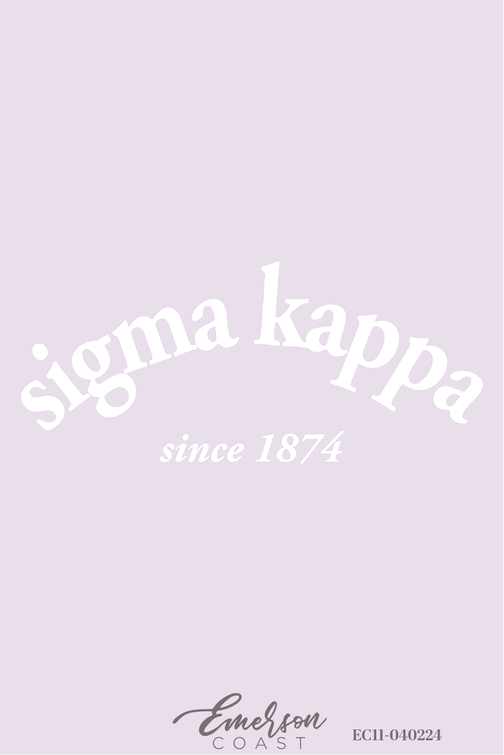 Sigma Kappa Simple Lilac Recruitment Tee