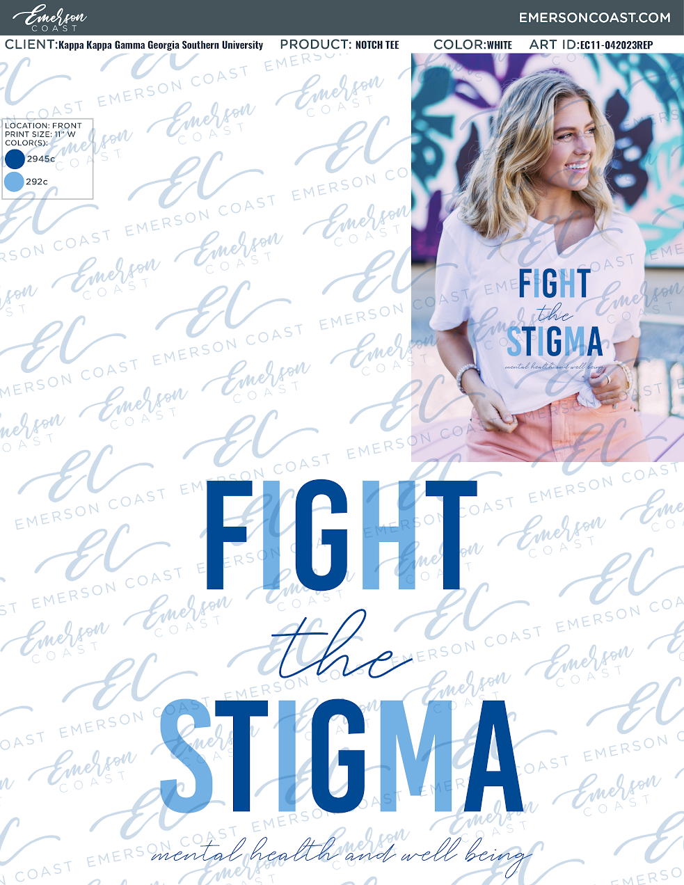 Kappa Fight the Stigma Philanthropy Notch Tee