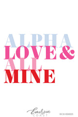 AOII Alpha Love and Mine Tee
