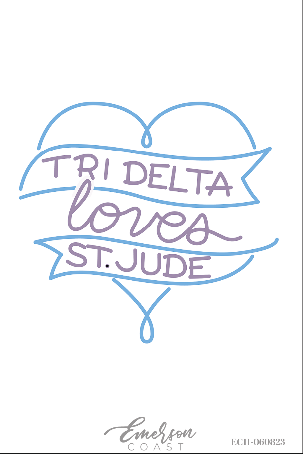 Delta Delta Delta Loves St. Jude Heart Tee