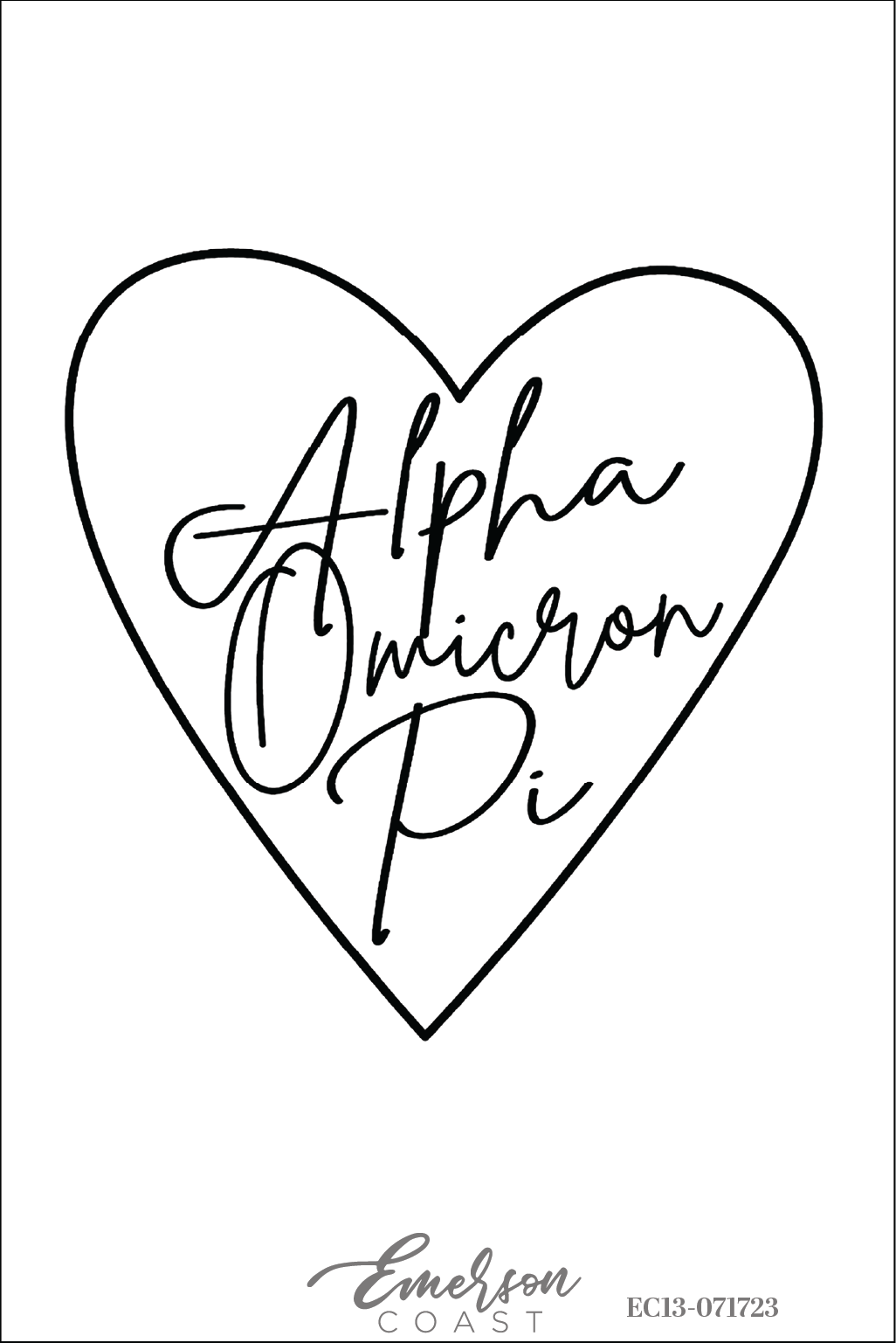 Alpha Omicron Pi Eastern Kentucky University Simple Heart Recruitment Tee