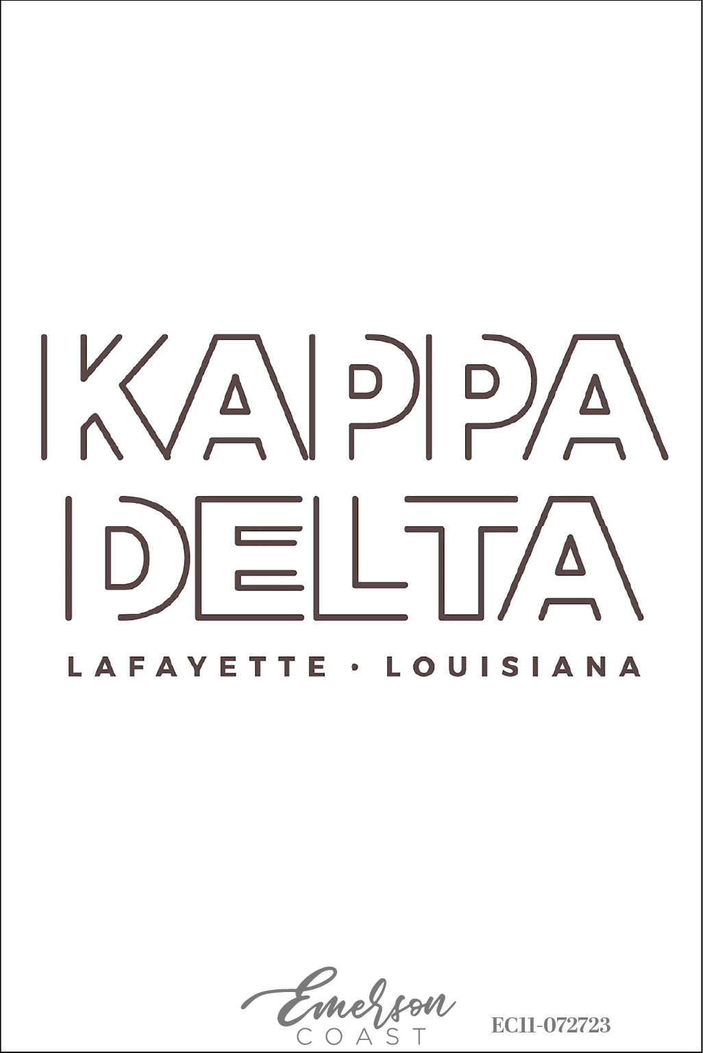Kappa Delta University Of Louisiana At Lafayette Recruitment Tee