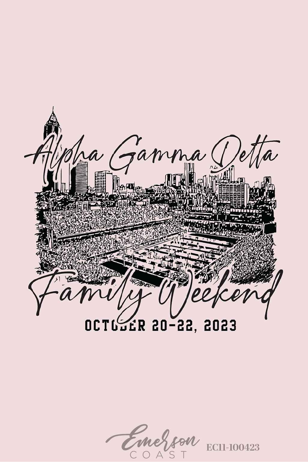 Alpha Gamma Delta Georgia Tech University Parents Weekend T-Shirt