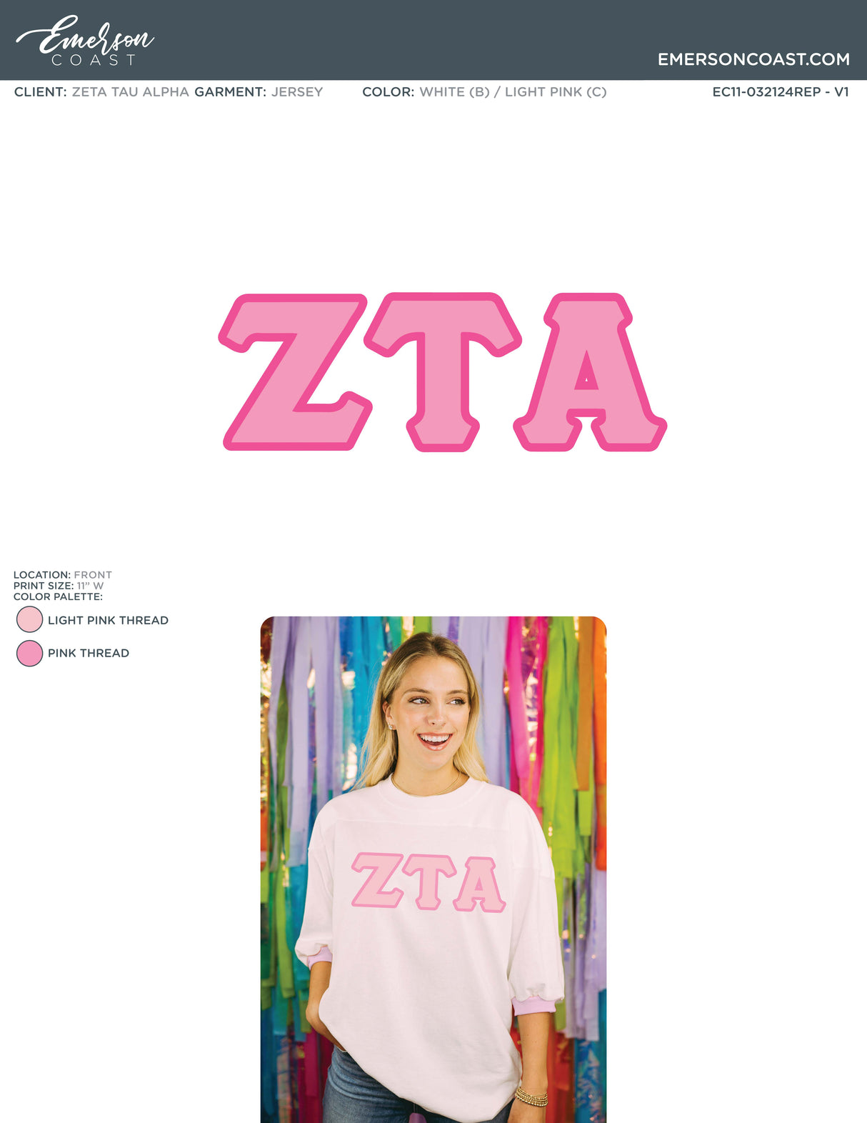 EC11 032124REP Zeta Tau Alpha Middle Tennessee State University Bid Day 2024 BD ART_