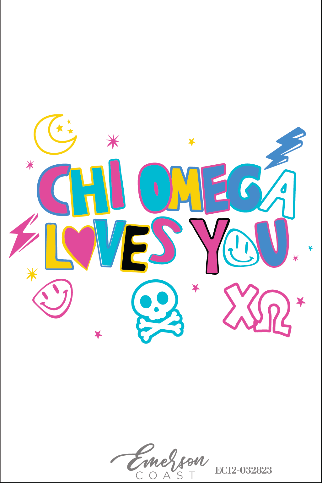 Chi Omega Florida State University Doodle Recruitment Tee