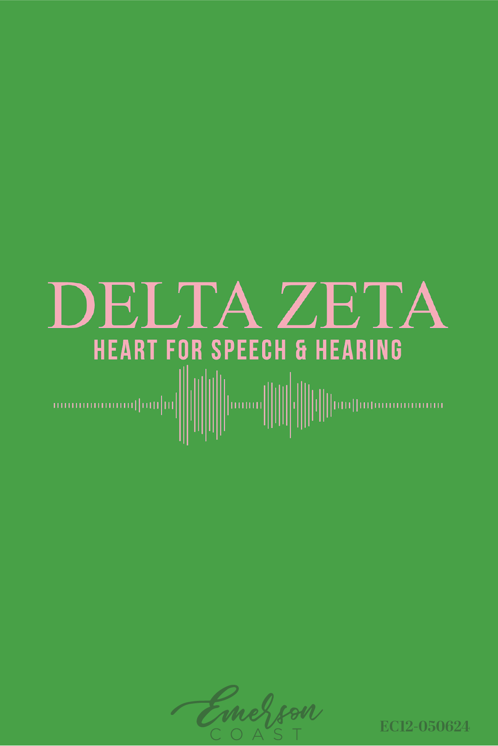 Delta Zeta Green Heart For Hearing And Speech Tee