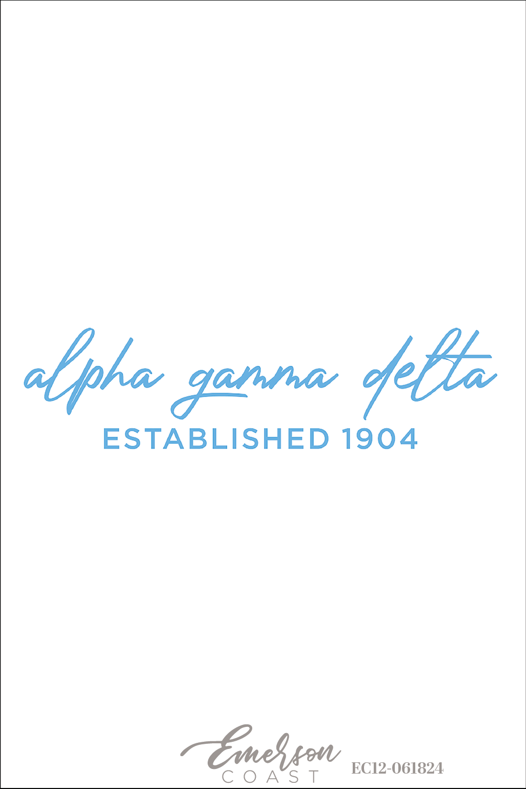 Alpha Gamma Delta Blue Script Recruitment Henley