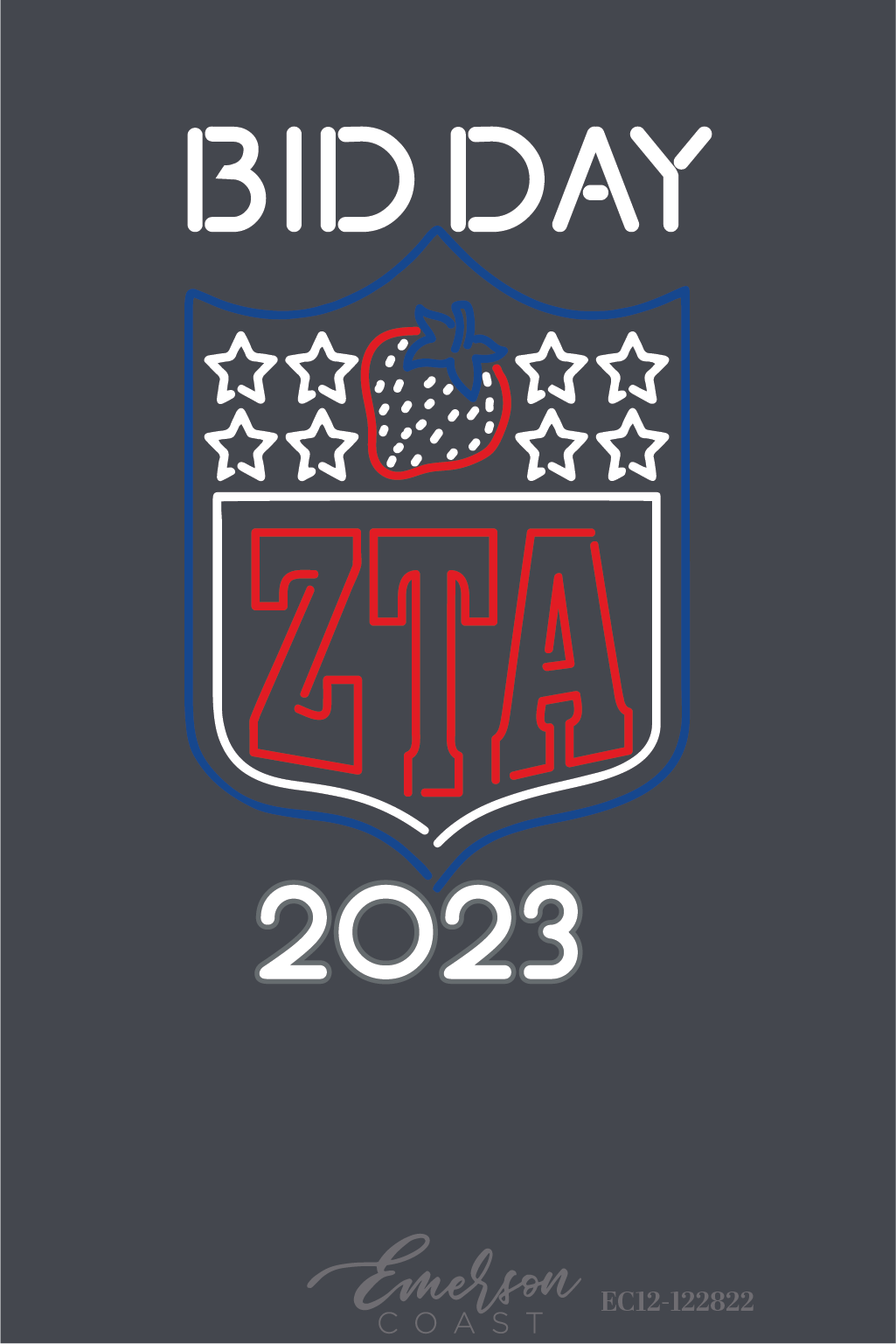 Zeta Tau Alpha Football Bid Day T-Shirt