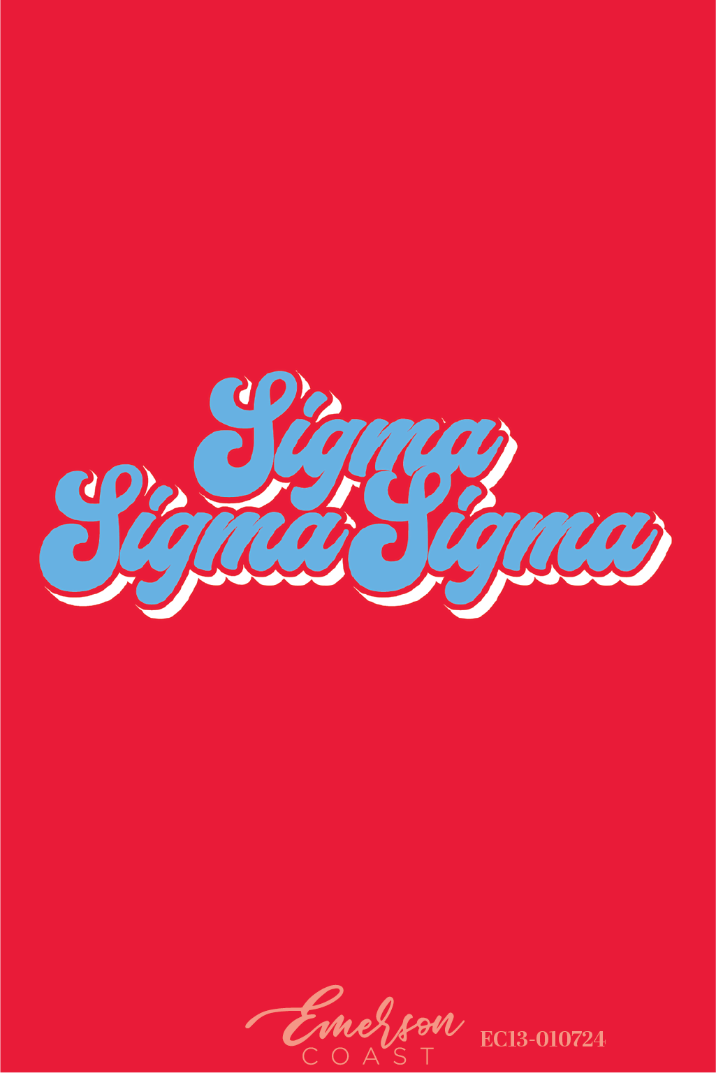 Sigma Sigma Sigma Red White Blue Bid Day T-Shirt