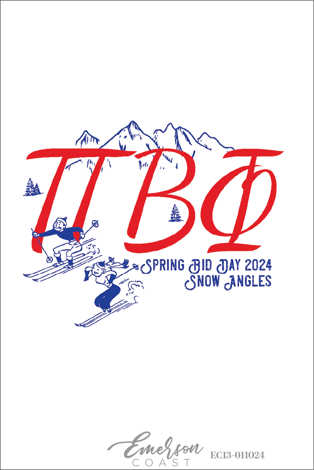 Pi Beta Phi Snow Angels Bid Day T-Shirt