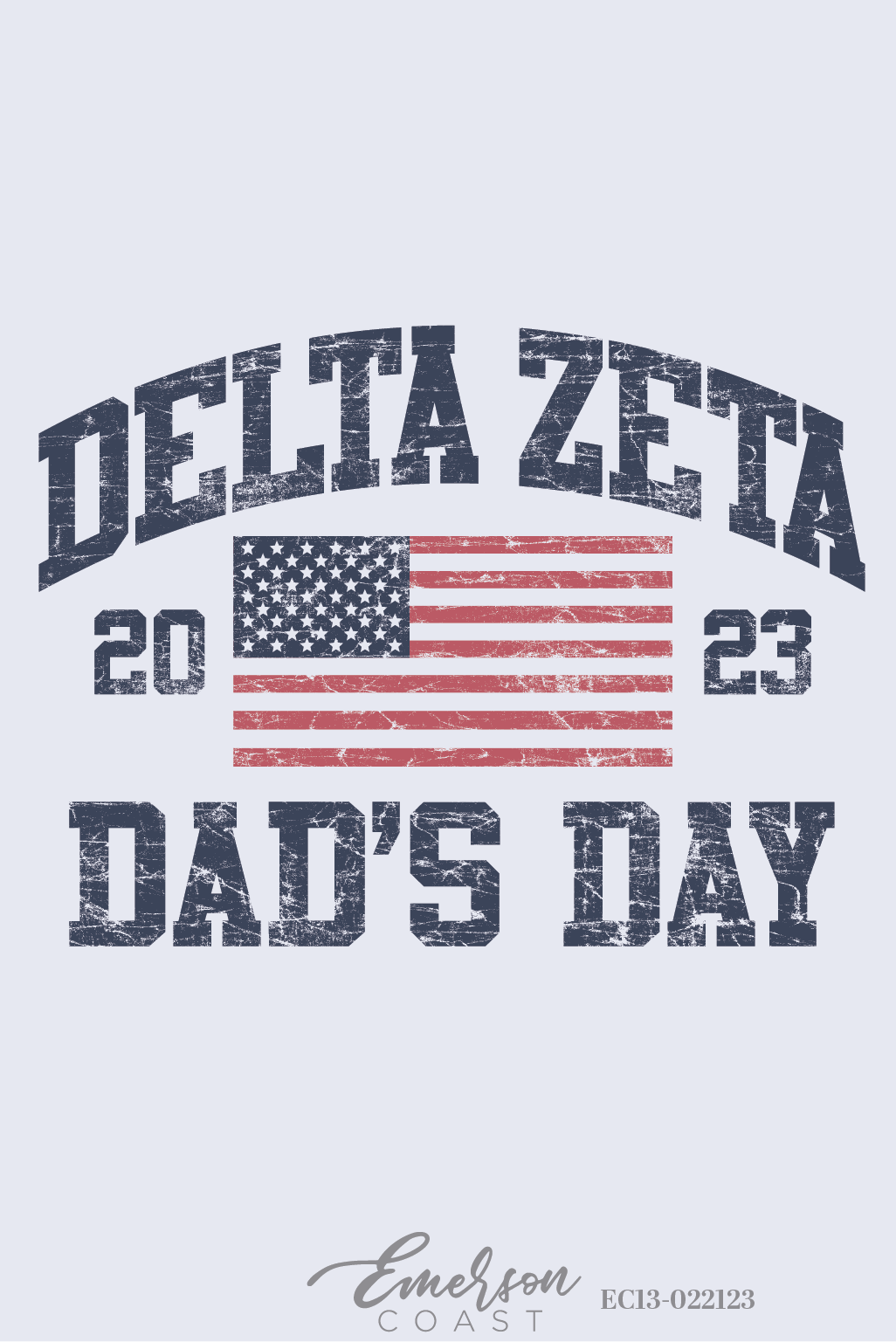 Delta Zeta Georgia College And State University American Flag Dad's Day T-Shirt