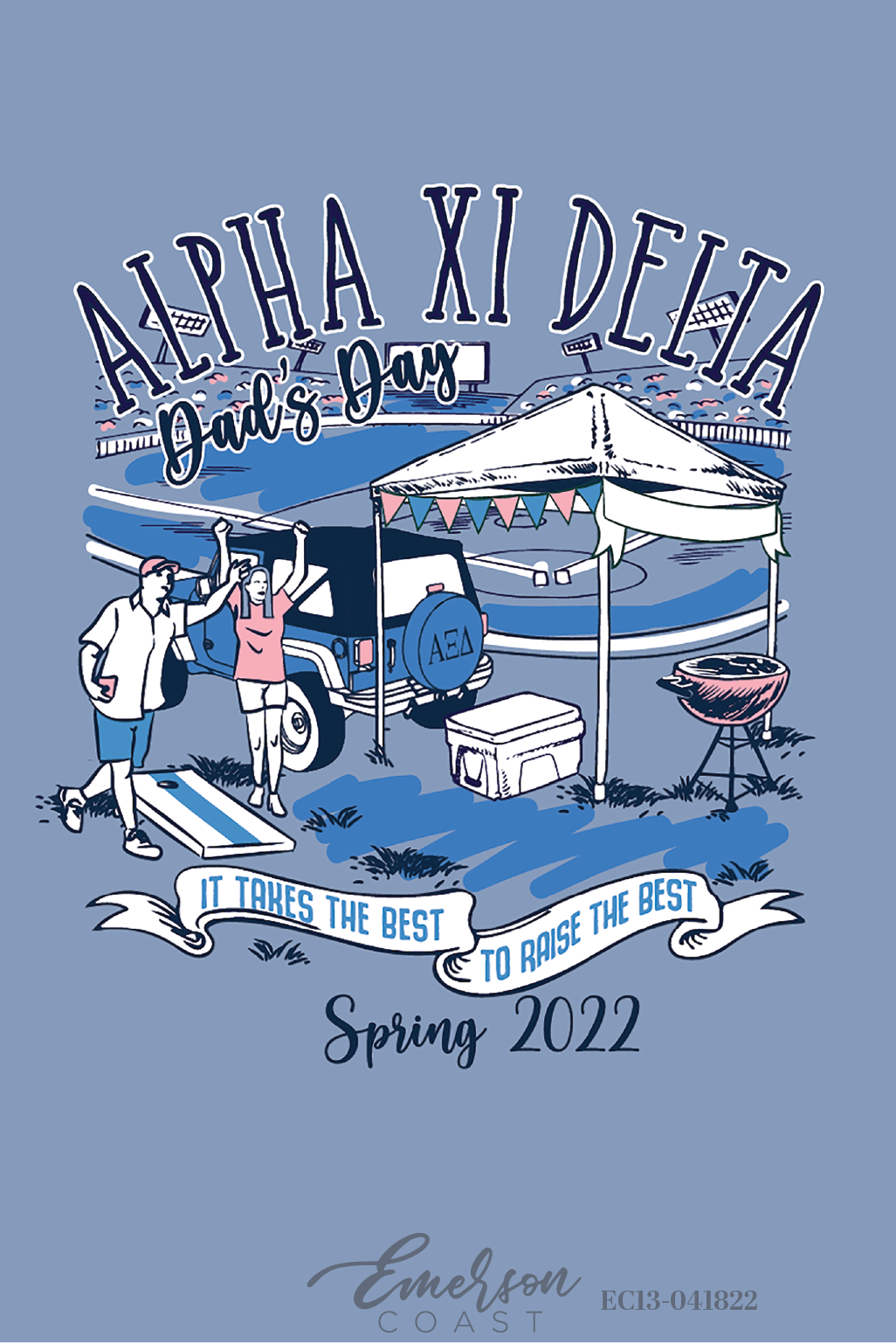 Alpha Xi Delta East Carolina University Tailgate Dad's Day T-Shirt