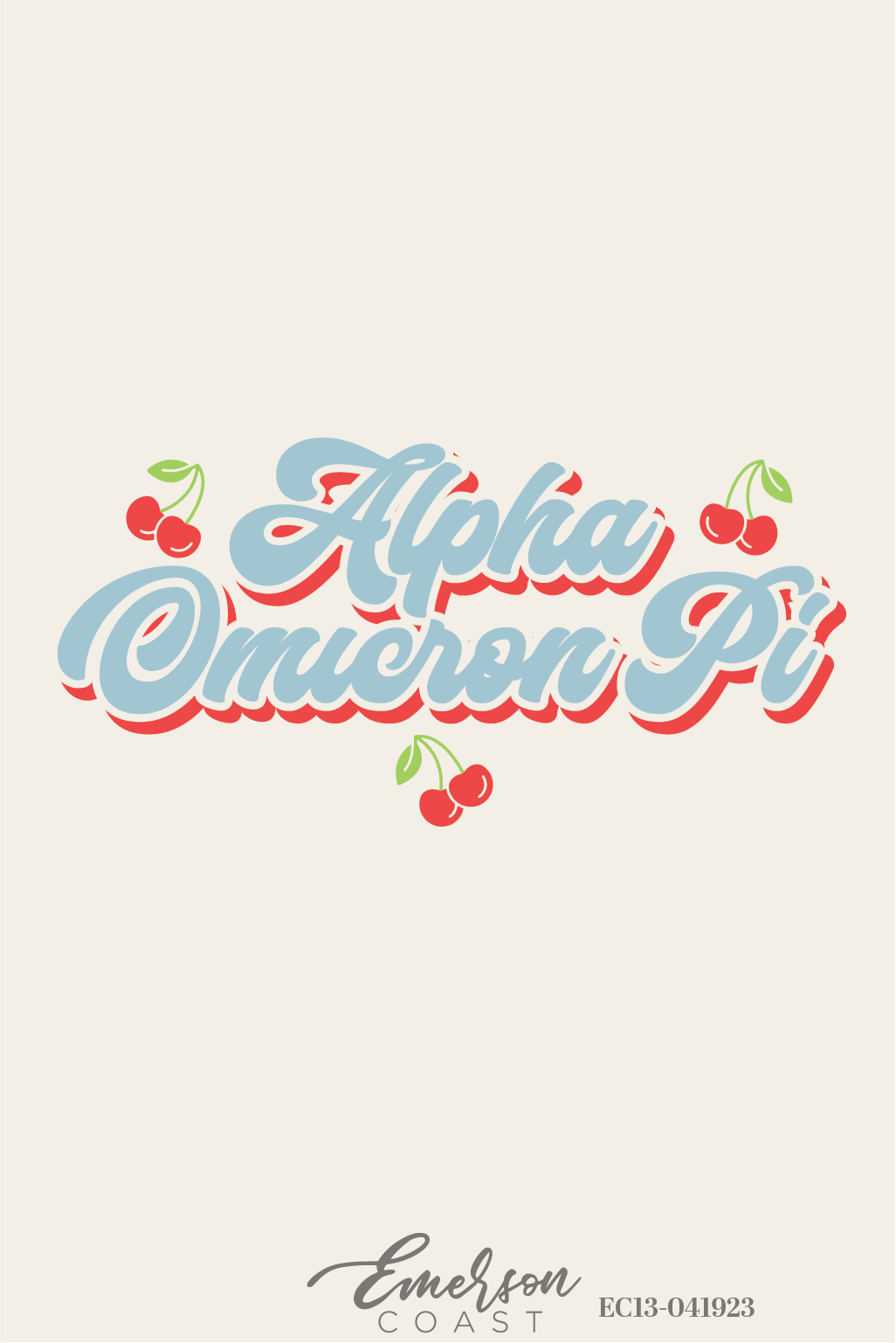 Alpha Omicron Pi Georgia College Cherry On Top Bid Day Tee