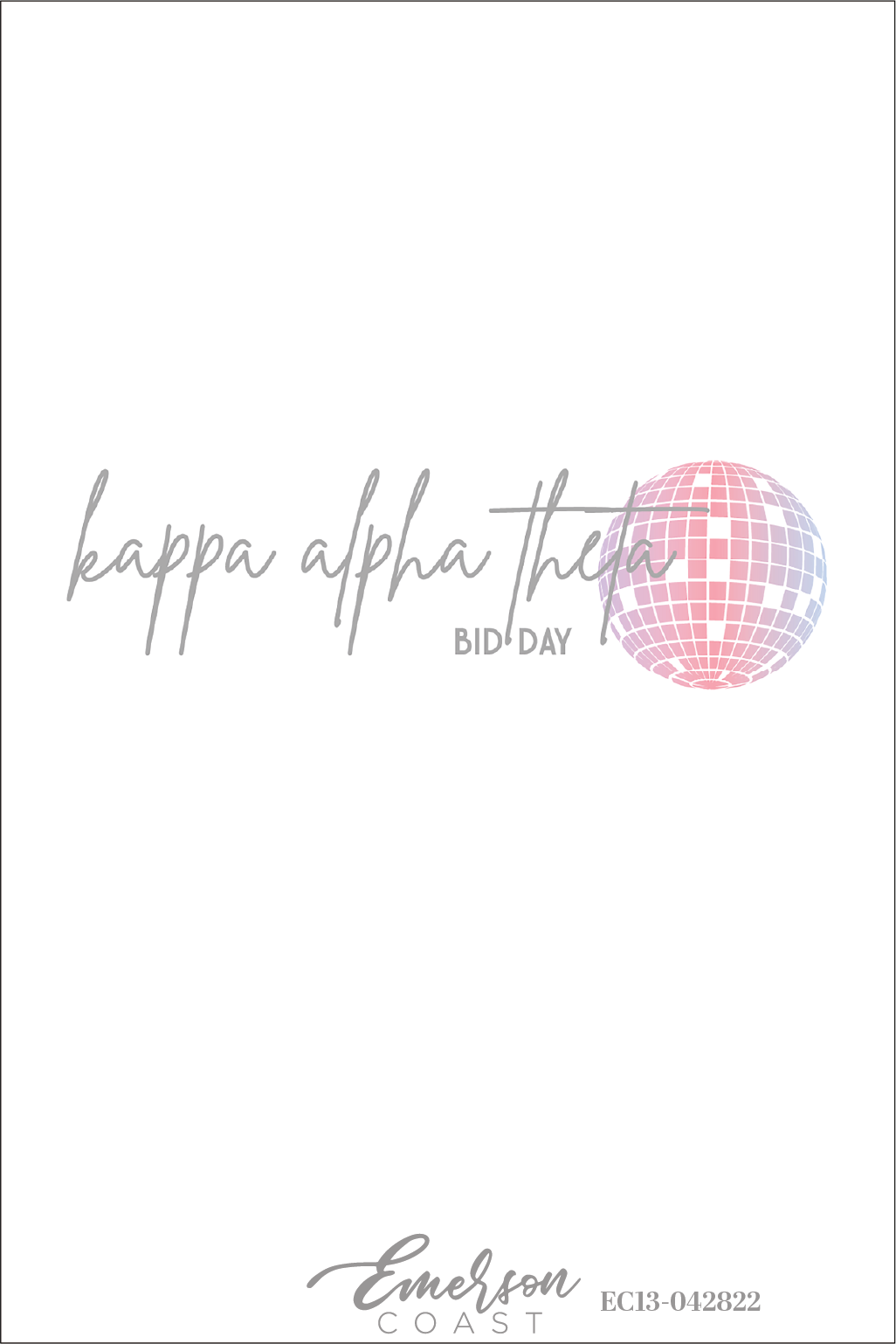 Kappa Alpha Theta Disco Bid Day T-Shirt