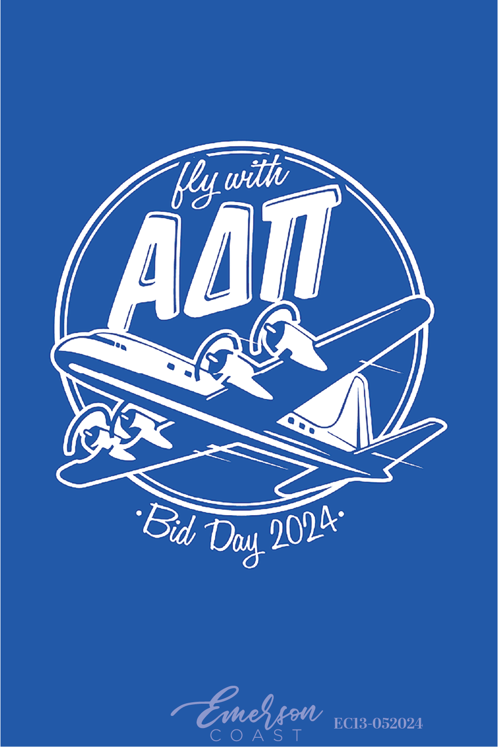 Alpha Delta Pi Fly With ADPI Bid Day T-Shirt