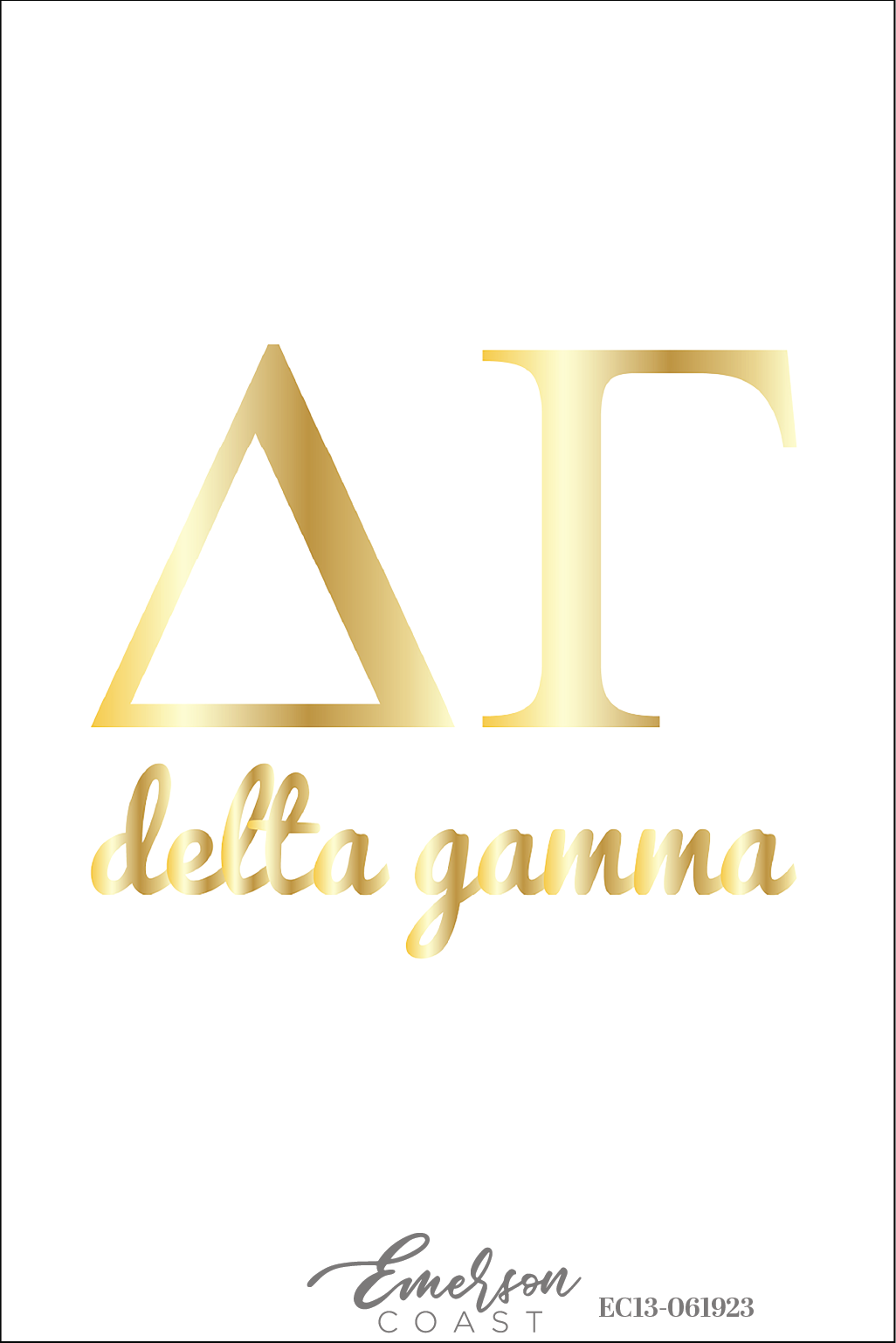 Delta Gamma Texas Christian University Gold Foil Slouchy Tee