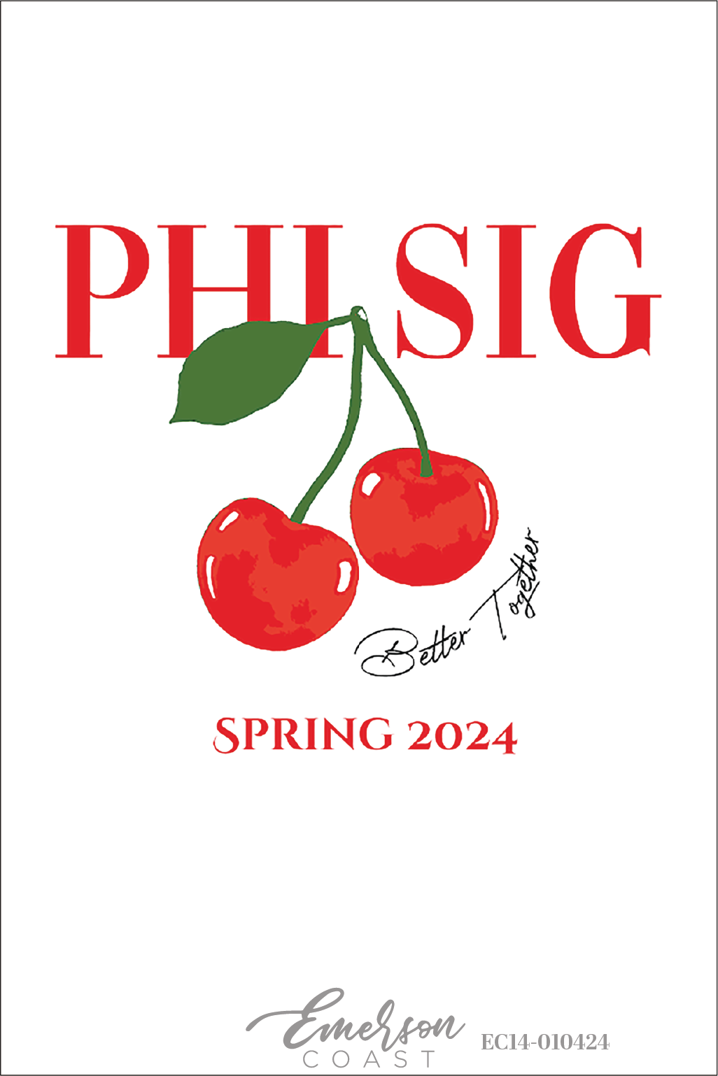 Phi Sigma Sigma Cherry On Top Bid Day T-Shirt