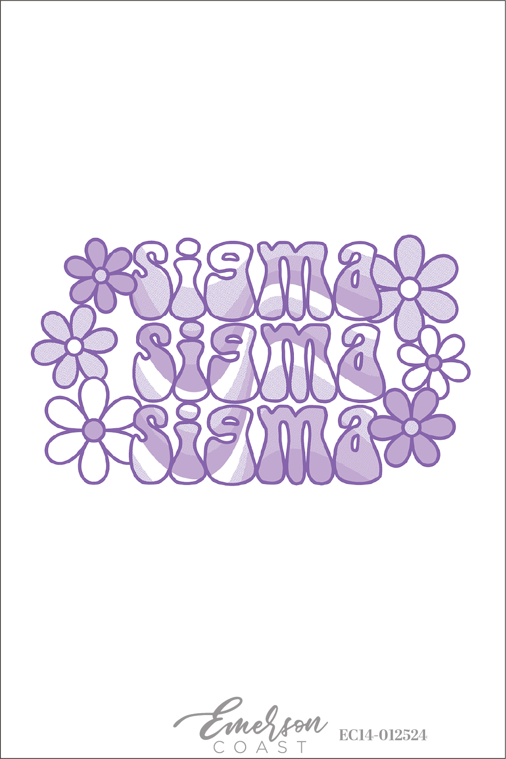 Sigma Sigma Sigma Purple Floral Bid Day T-Shirt