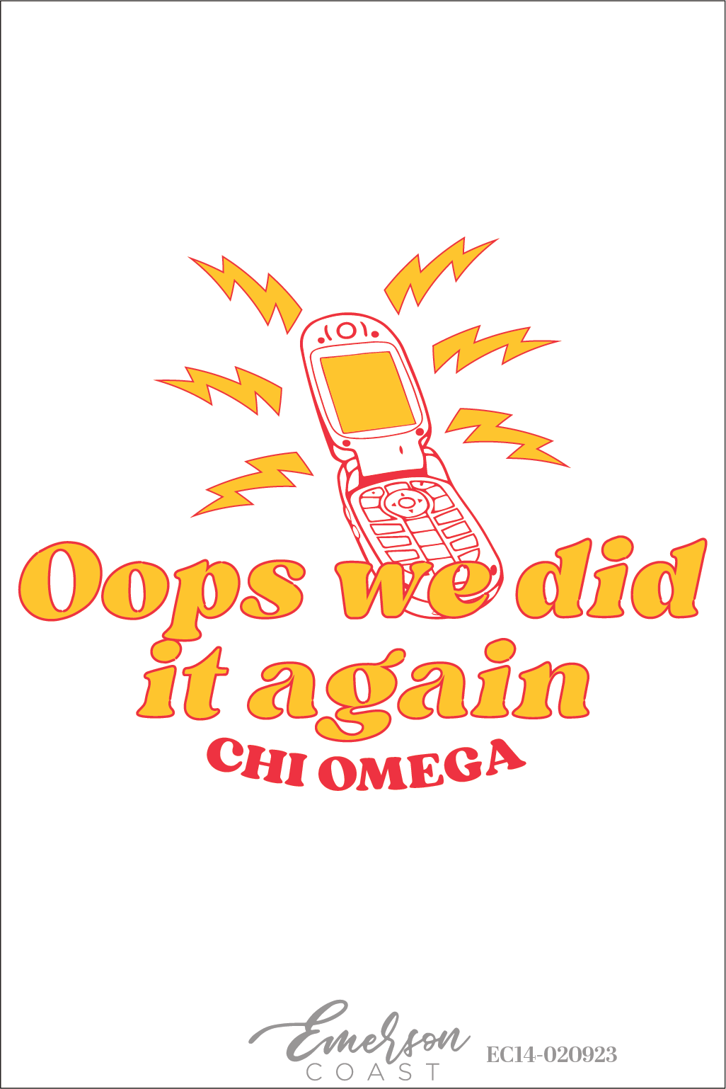 Chi Omega Oops We Did It Again Bid Day T-Shirt