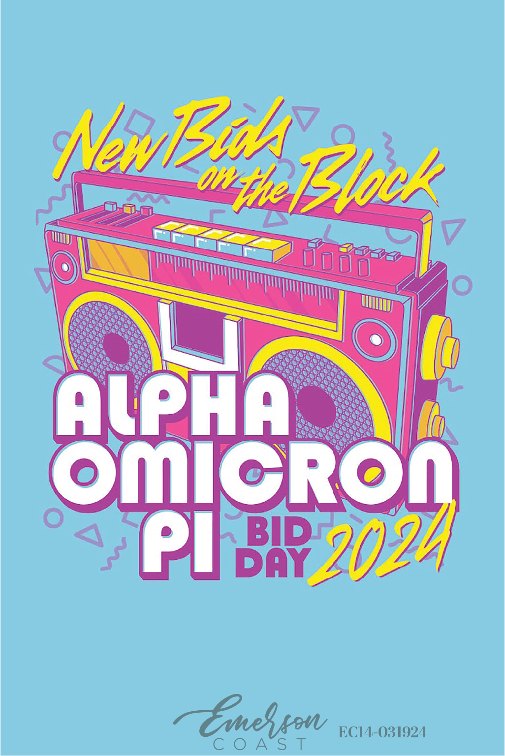 Alpha Omicron Pi New Bids On The Block Bid Day T-Shirt