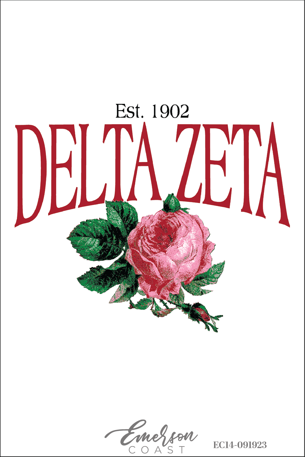 Delta Zeta Rose Graphic Philanthropy Tee