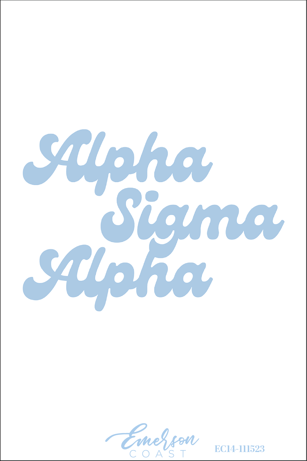 Alpha Sigma Alpha Script Recruitment Shirt