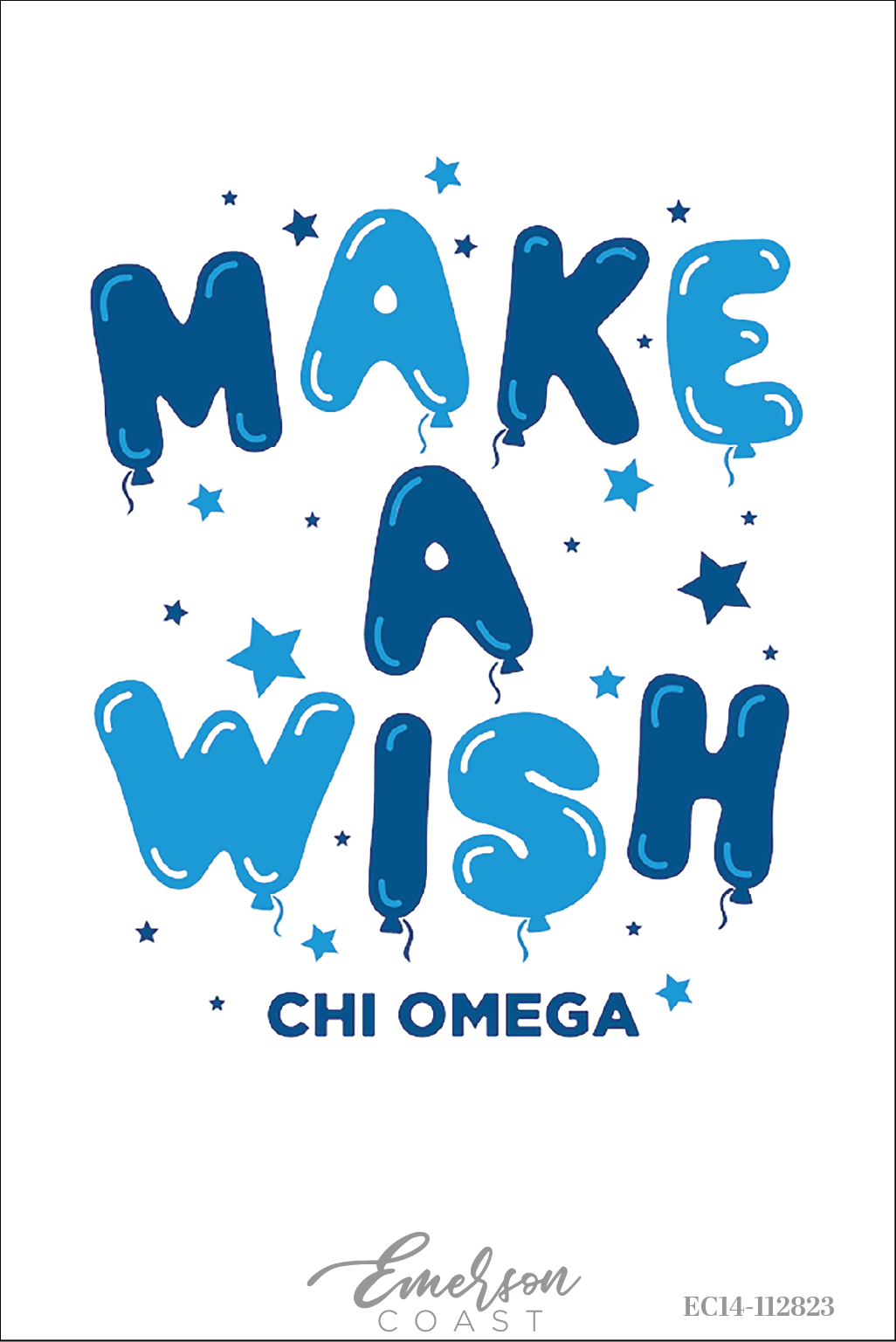 Chi Omega Make A Wish Balloons Tee