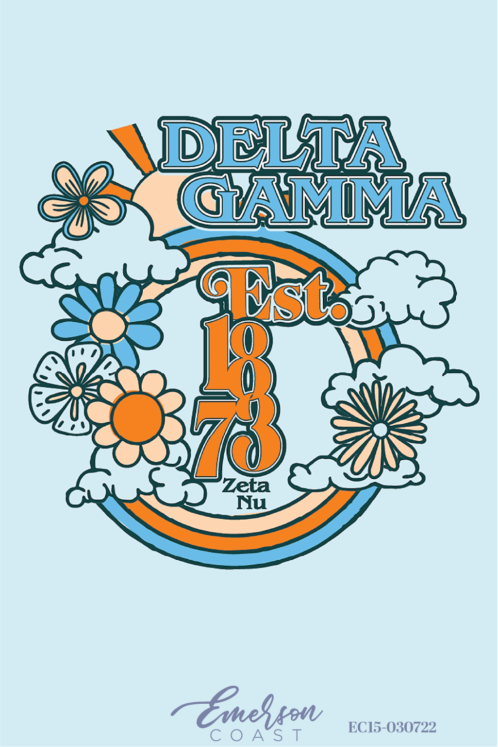 Delta Gamma Retro Floral Recruitment Tee
