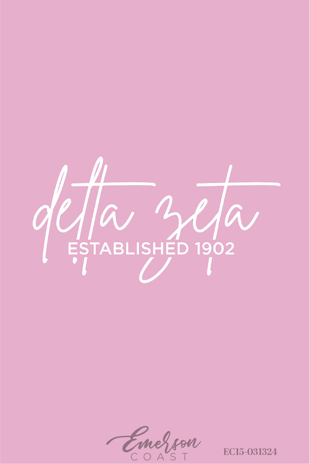 Delta Zeta Light Pink Script Recruitment Tee