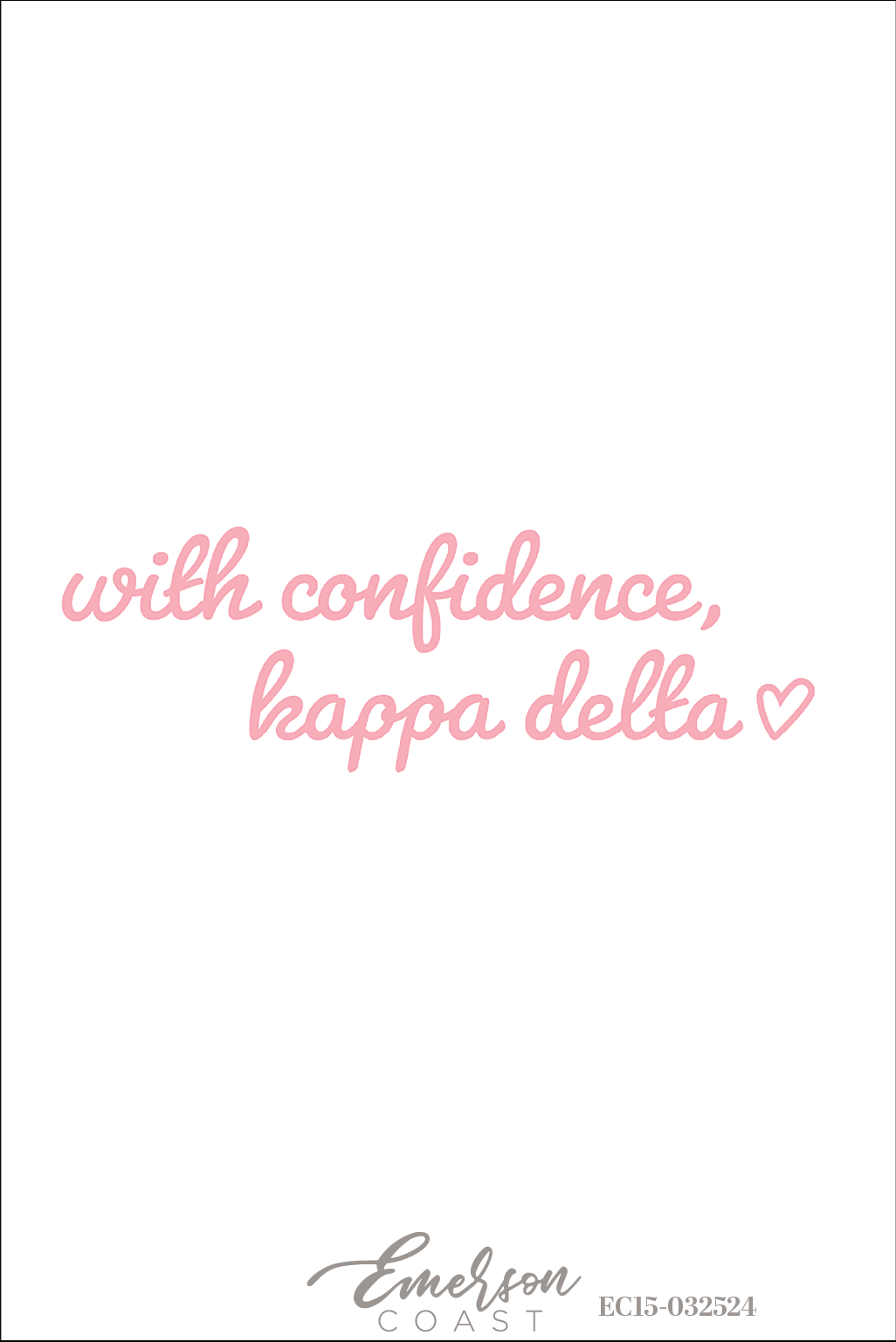Kappa Delta With Confidence Embroidered Recruitment Tee