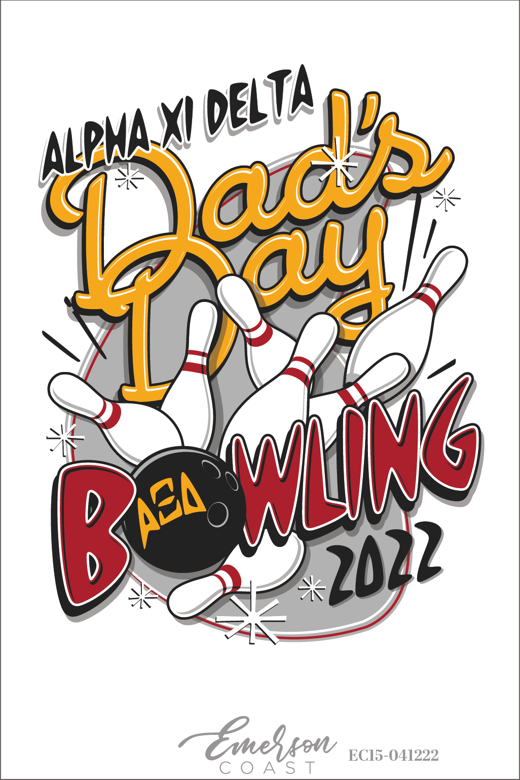 Alpha Xi Delta University Of Alabama At Birmingham Dad's Day Bowling T-Shirt