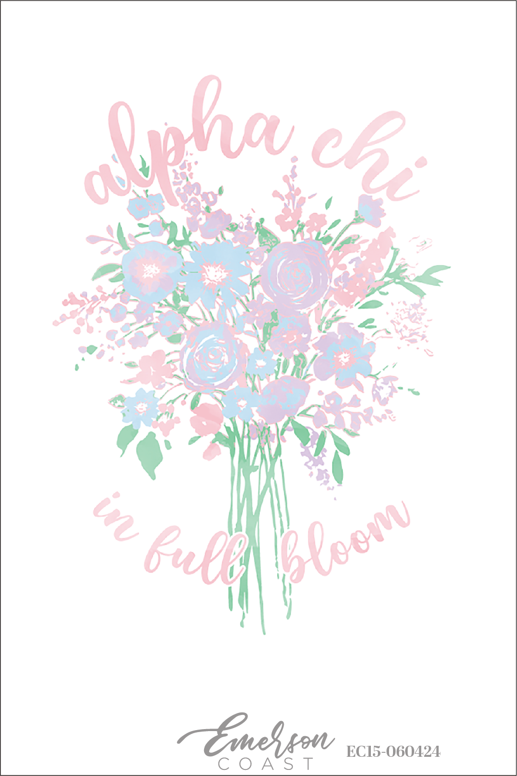 Alpha Chi Omega In Full Bloom Bid Day T-Shirt